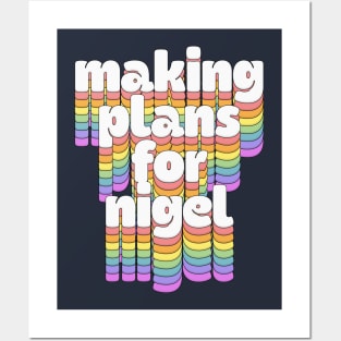 Making Plans For Nigel / Typographic Song Lyrics Gift Posters and Art